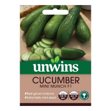 Unwins Grow Your Own Mini Munch F1 Cucumber Vegetable Seeds