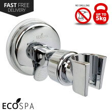 ECOSPA Suction Shower Handset Holder in Chrome Adjustable