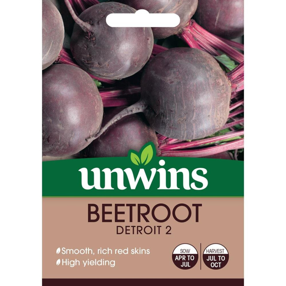 Unwins Grow Your Own Beetroot Detroit 2 Vegetable Seeds Red