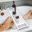 Living And Home Non Slip Bath Caddy Tray Bathtub Over Board Shelf Tablet Holder Rack 2