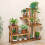 Living And Home Rustic Large Multi-Tiered Wooden Plant Stand 4