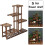 Living And Home Rustic Large Multi-Tiered Wooden Plant Stand 5