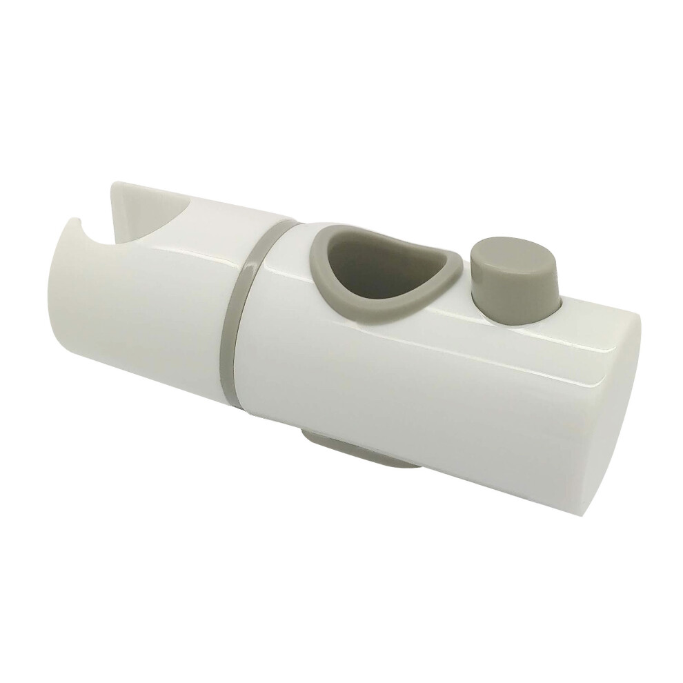 EcoSpa 25mm Shower Handset Head Slider Clamp Holder Bracket White