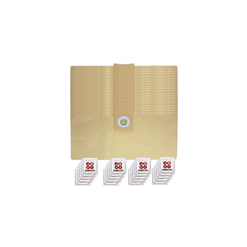 Spares2go Vacuum Dust Bags For Titan 16L 20L 30L 40L (Pack Of 20) + Freshener Tabs