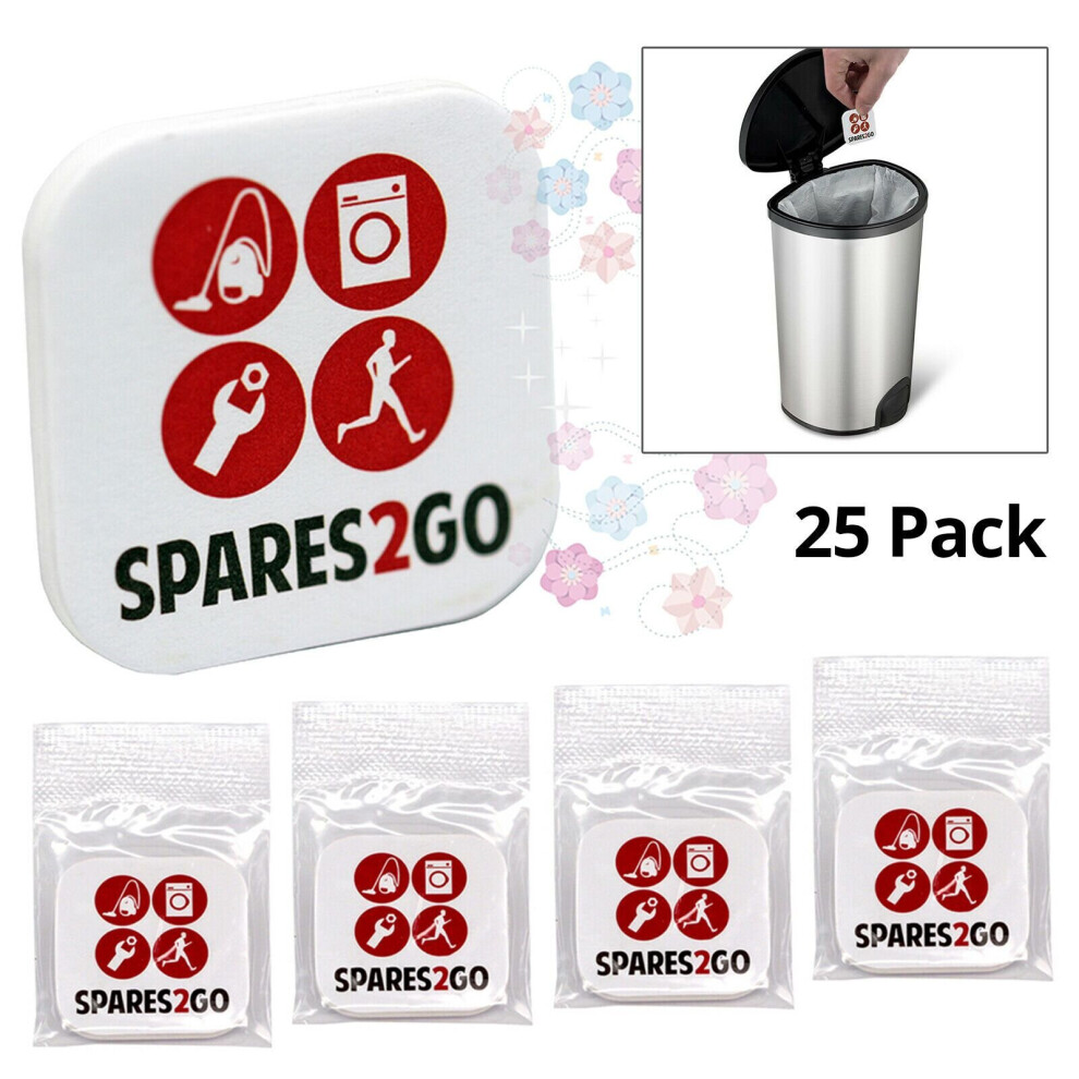 Spares2go Air Freshener Tabs Perfumed Scented Fresheners Kitchen Bin Recycling Bin X 25