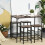 Homcom HOMCOM Industrial Rectangular Dining Table Set with 4 Stools for Dining Room 3