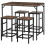 Homcom HOMCOM Industrial Rectangular Dining Table Set with 4 Stools for Dining Room 1