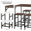 Homcom HOMCOM Industrial Rectangular Dining Table Set with 4 Stools for Dining Room 5