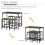Homcom HOMCOM Industrial Rectangular Dining Table Set with 4 Stools for Dining Room 4