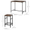 Homcom HOMCOM Industrial Rectangular Dining Table Set with 4 Stools for Dining Room 2
