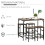 Homcom HOMCOM Industrial Rectangular Dining Table Set with 4 Stools for Dining Room 7