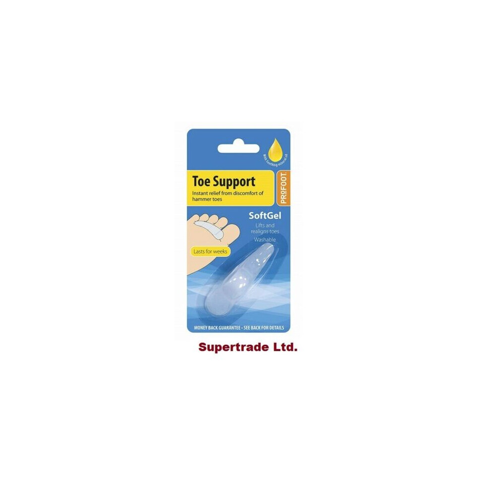 Profoot 2 X Soft Gel Toe Support Hammer Toes Clawed Lifts & Realigns Toes Pain