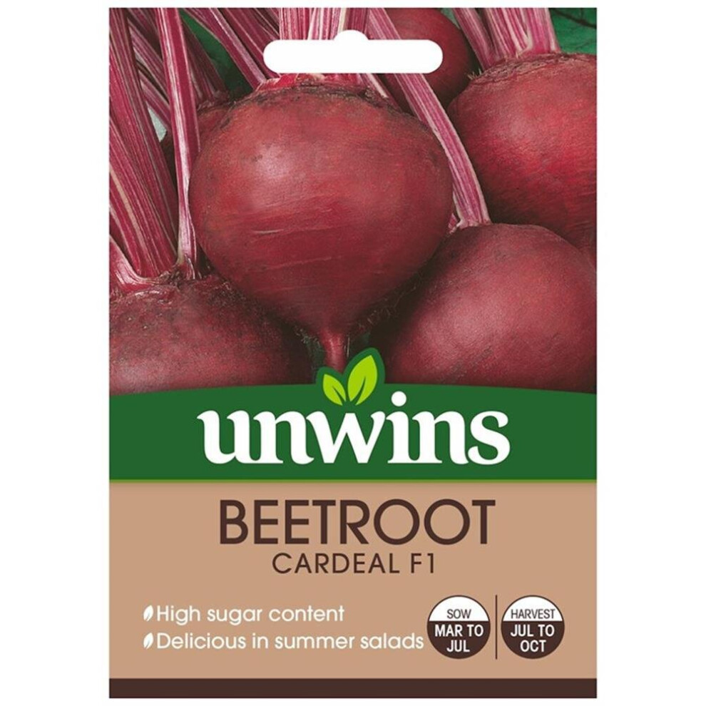Unwins Grow Your Own Beetroot Cardeal F1 Vegetable Seeds