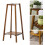 Living And Home Vintage Tiered Indoor Plant Stand Solid Wood Display Shelf 2