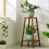 Living And Home Vintage Tiered Indoor Plant Stand Solid Wood Display Shelf 1