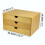 Bamboo Desktop 3 Drawer Wide Stand for Office Home 3