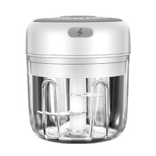 Electric Mini Garlic Chopper, Portable Garlic Cutter Garlic Masher, Fruit Vegetable Speedy Chopper Slicer Food Mincer, USB Rechargeable 200ML