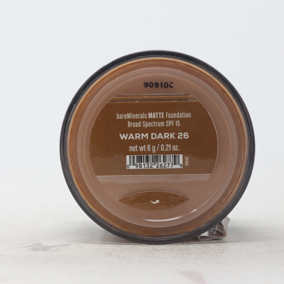 (Warm Dark 26) Bareminerals Matte Loose Powder Mineral Foundation Spf 15  0.21oz/6g New