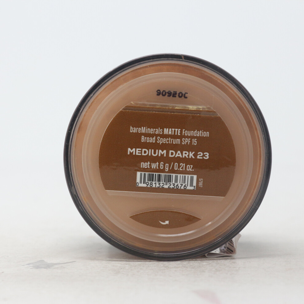 (Medium Dark 23) Bareminerals Matte Loose Powder Mineral Foundation Spf 15  0.21oz/6g New