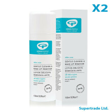2  X   Green People Gentle Cleanse & Make up Remover Facial Cleanser - 150ml