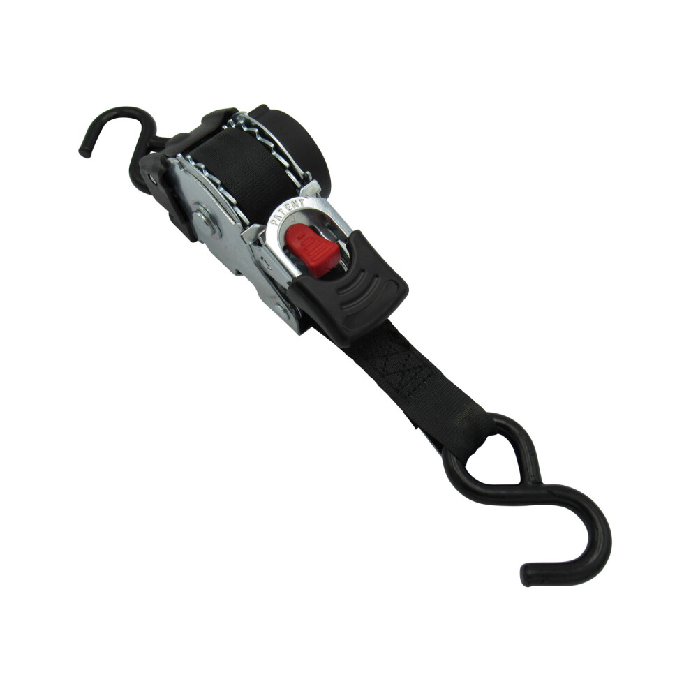 (X1 25MM 0.3 Ton) Retractable Ratchet S Hook Lashing Straps Auto 3M