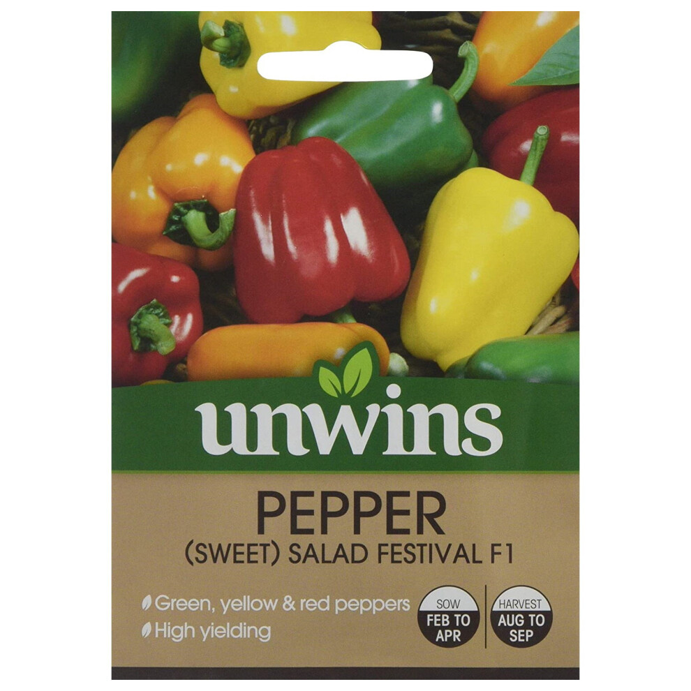 Unwins Grow Your Own Sweet Salad Festival F1 Pepper Vegetable Seeds