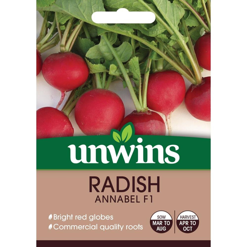 Unwins Grow Your Own Annabel F1 Radish Vegetable Seeds