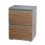 Skagen (Grey Carcass and Oak Drawers) 2 Drawer Wooden Bedside Cabinet Side Table 1