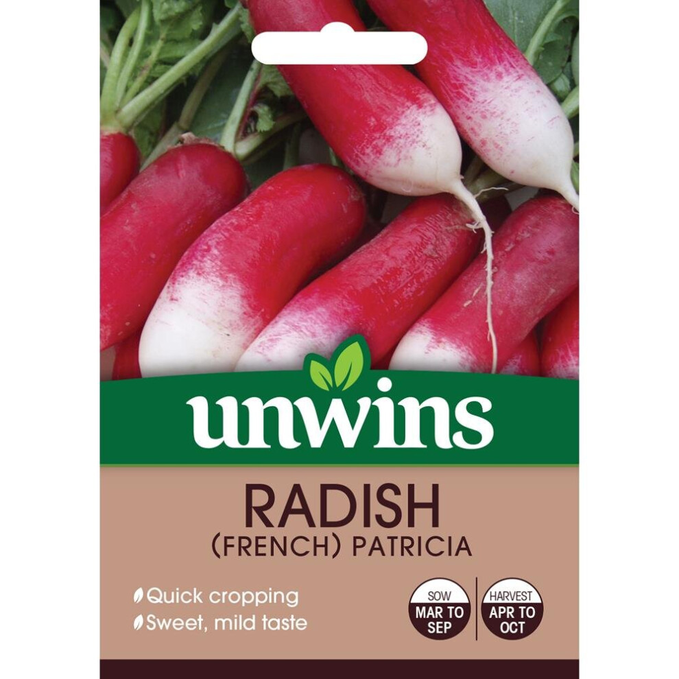 Unwins Grow Your Own French Patricia Radish Vegetable Seeds
