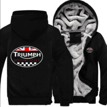 (Black, 4XL) TRIUMPH Warm Jacket Coat Thicken Zip Cardigan