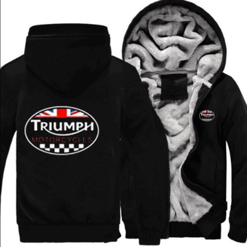 (Black, L) TRIUMPH Warm Jacket Coat Thicken Zip Cardigan