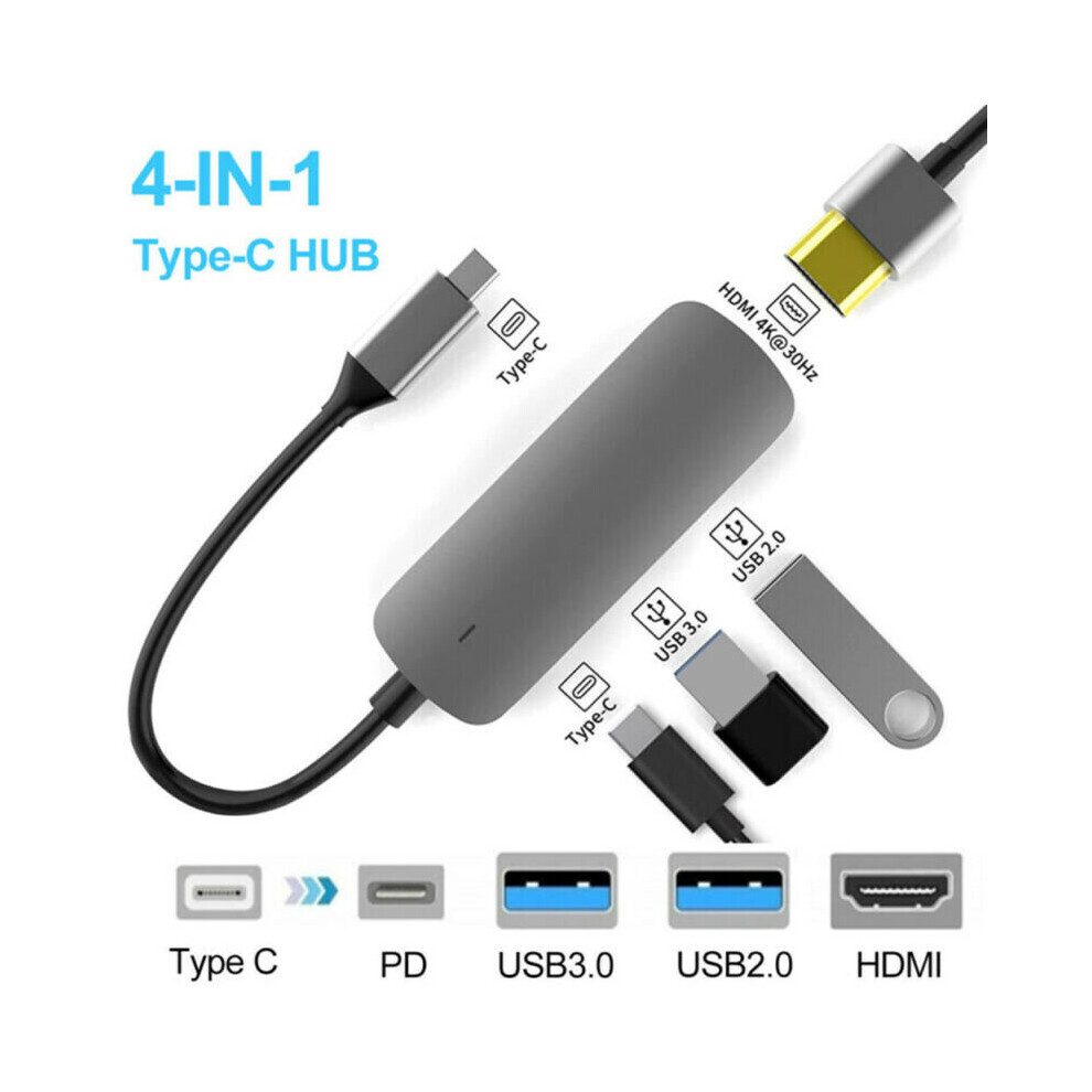 Type C Hub To Pd Usb Multiport Adapter Usb C To Hdmi 4K Uhd Converter Port Hub 683546266033