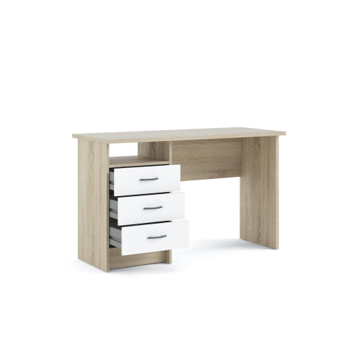 Function WFH Office Desk White/ Oak 1
