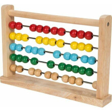 The Magic Toy Shop Wooden Bead Abacus Counting Number Frame Learning Maths Toy Made of Real Wood