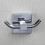 Bathroom Double Towel Robe Hook Chrome Square Wall Mounted 4