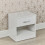 (White) Compact Bedside Table with 1 Drawer 6