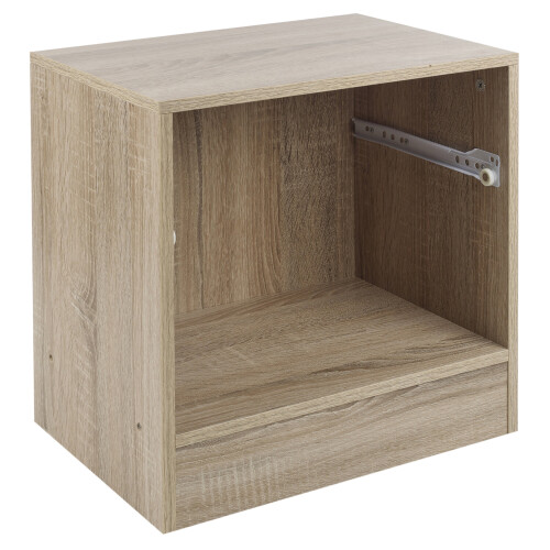 (Antique Oak) Compact Bedside Table with 1 Drawer 1