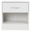 (White) Compact Bedside Table with 1 Drawer 1