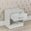 (White) Compact Bedside Table with 1 Drawer 3