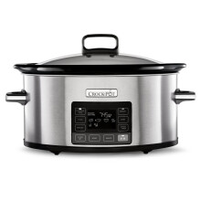 Crockpot CSC066 TimeSelect Slow Cooker 5.6 Litres 240 Watt Brushed Stainless