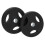 (25kg, Pair) Black Rubber Coated Tri Grip Weight Plates 1