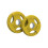 (2.5kg, Pair) Rubber Coated Tri Grip Weight Plates 1