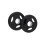 (2.5kg, Pair) Black Rubber Coated Tri Grip Weight Plates 1