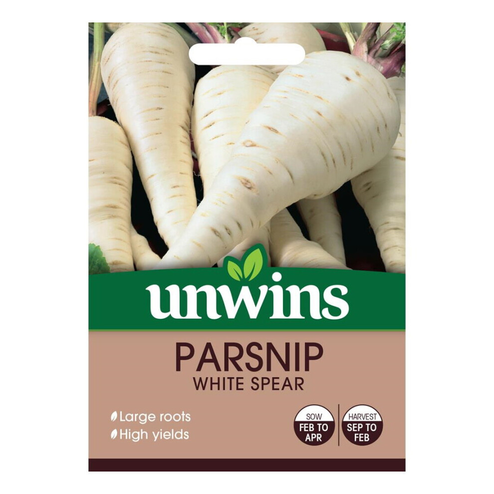 Unwins Grow Your Own Spear Parsnip Vegetable Seeds White