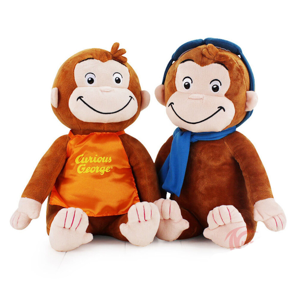 2pcs Curious Monkey George Plush Toy Doll 30CM