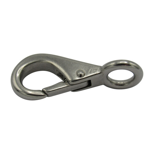 Quick Release Snap Hook with Fixed Eye Size 3 (97MM Stainless Steel) 2