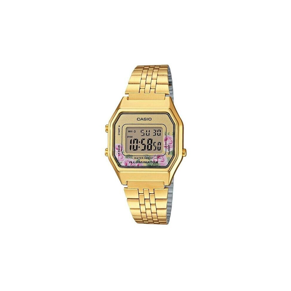 Casio Watch VINTAGE LADY GOLD FLOWERS LA-680WGA-4C