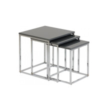 Charisma Modern Living Room Furniture Grey Gloss - Shelving, Tables, TV Unit#Nest of Tables