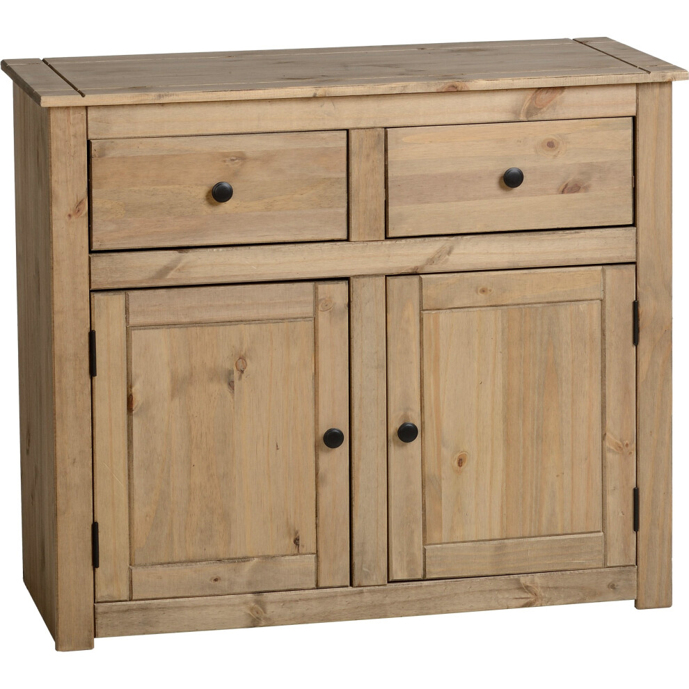 Seconique Panama 2 Door 2 Drawer Pine Sideboard - Natural Wax Finish