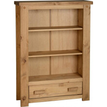 Seconique Tortilla 1 Drawer Bookcase - Distressed Waxed Pine